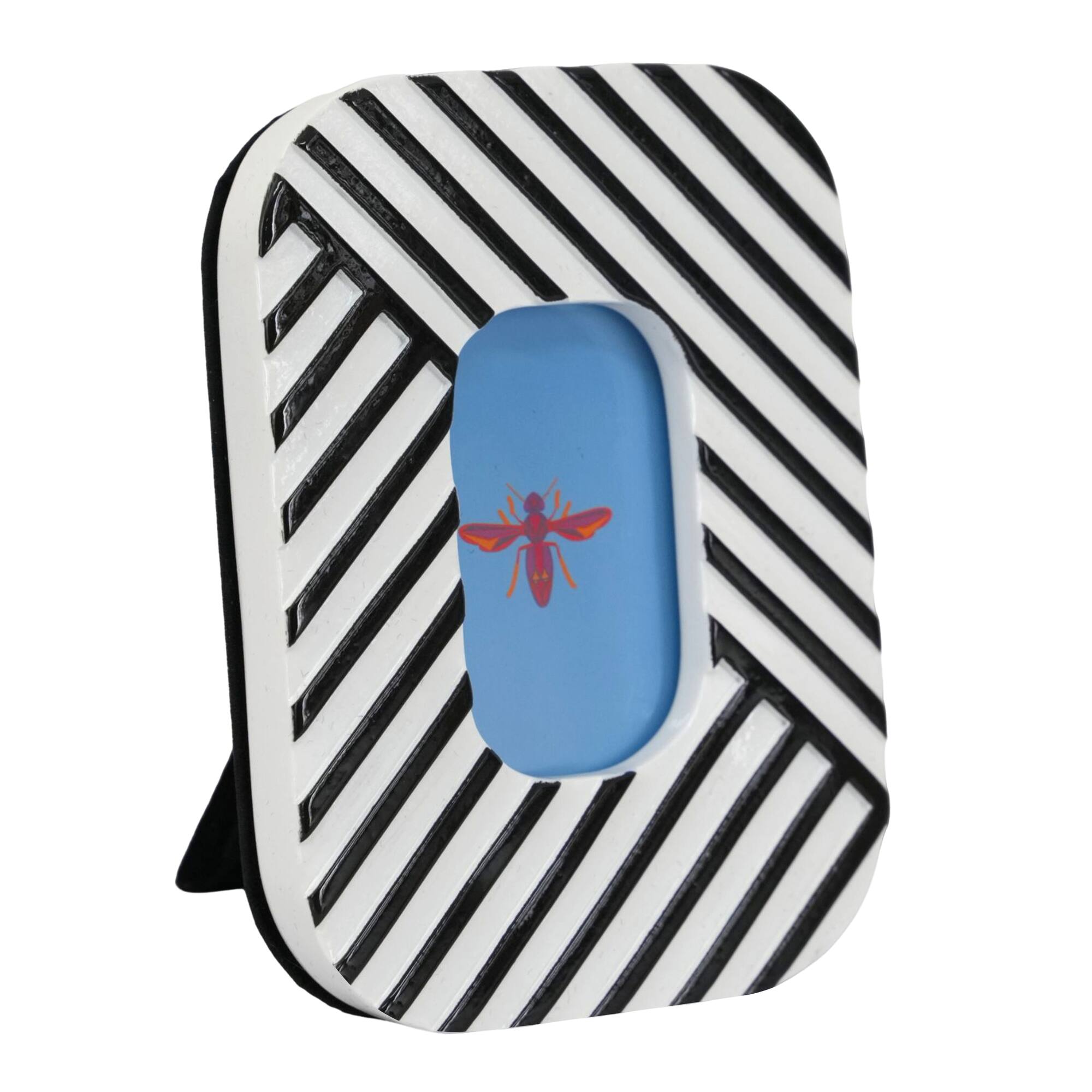 Jonathan Adler x Michaels 2" x 3" Black & White Striped Tabletop Frame